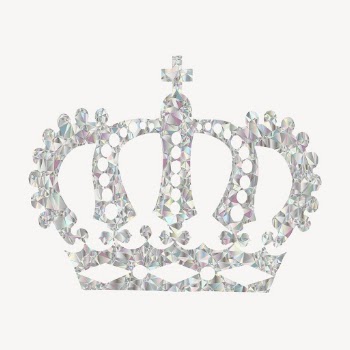 Diamond crown collage element, sparkly | Free PSD - rawpixel