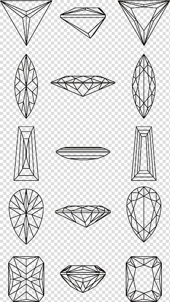 Diamond, Diamond line transparent background PNG clipart