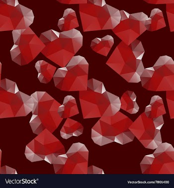 Diamond heart seamless pattern vector image