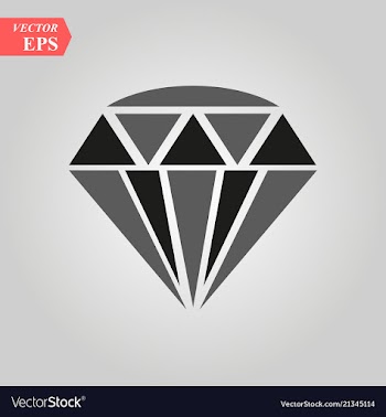 Diamond icon simple flat symbol perfect vector image