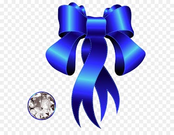Diamond Jewellery Clip art - Blue Decorative Bow with Diamond PNG Clipart 