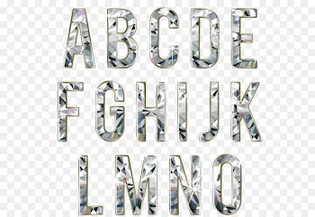 Diamond Letter Font - Diamond letter material effect 
