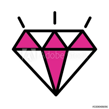 diamond luxury stones line style icons