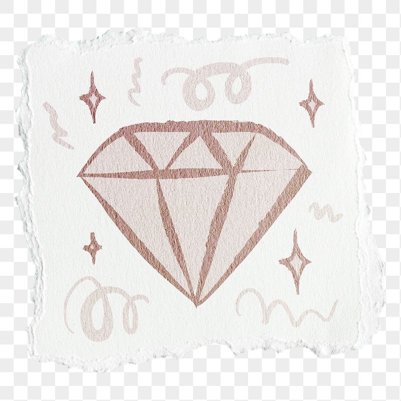 Diamond png doodle sticker, aesthetic | Free PNG - rawpixel