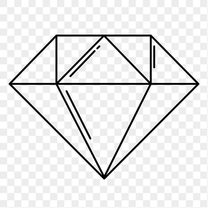 Diamond png doodle sticker, black | Free PNG Illustration - rawpixel