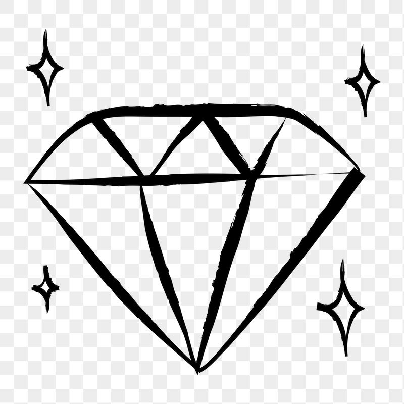 Diamond png sticker, cute doodle | Free PNG Illustration - rawpixel