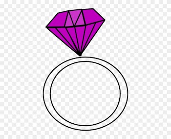 Diamond Ring Ashraf Clip Art - Pink Wedding Ring Clipart