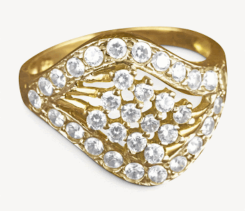 Diamond ring collage element, gold | Free Photo - rawpixel