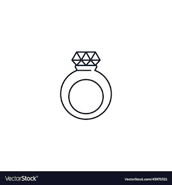 diamond ring creative icon from valentines day