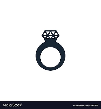 diamond ring creative icon from valentines day