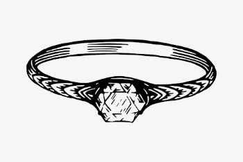 Diamond ring drawing, hand drawn | Free Vector - rawpixel