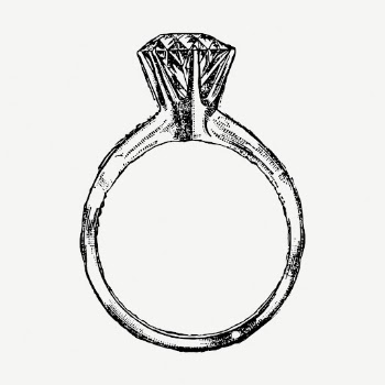 Diamond ring drawing, vintage illustration | Free PSD - rawpixel