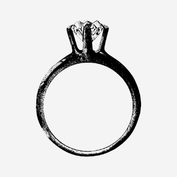 Diamond ring drawing, vintage jewelry | Free Photo - rawpixel