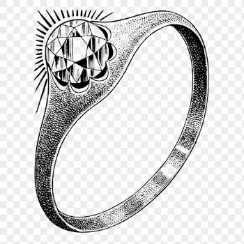 Diamond ring png clipart, jewelry | Free PNG Illustration - rawpixel