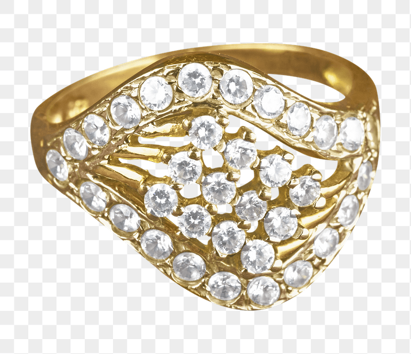 Diamond ring png sticker, gold | Free PNG - rawpixel