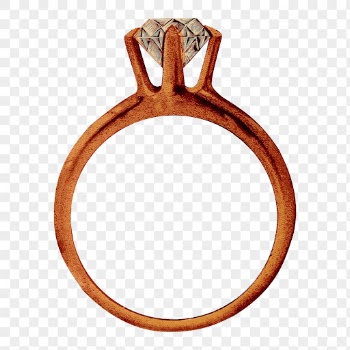 Diamond ring png sticker, vintage | Free PNG - rawpixel