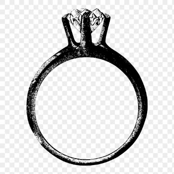 Diamond ring png sticker, vintage | Free PNG - rawpixel