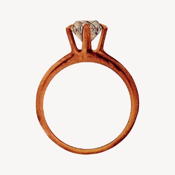 Diamond ring sticker, vintage jewelry | Free Vector - rawpixel