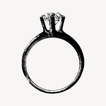 Diamond ring sticker, vintage jewelry | Free Vector - rawpixel