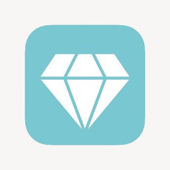 Diamond shape icon, flat graphic | Free Icons - rawpixel