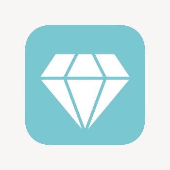 Diamond shape icon, flat graphic | Free Icons - rawpixel