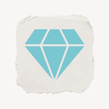Diamond shape icon, ripped paper | Free Icons - rawpixel