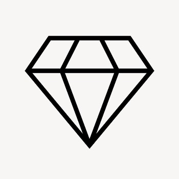 Diamond shape line icon, minimal | Free Icons - rawpixel