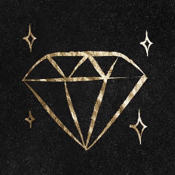 Diamond sticker, gold aesthetic illustration | Free PSD Illustration - rawpixel