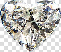 Diamonds Gems, gray and clear heart art transparent background PNG clipart