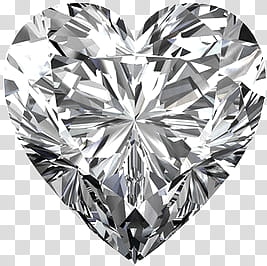 Diamonds Gems, heart-shaped clear gemstone transparent background PNG clipart