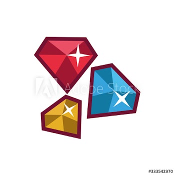 diamonds luxury stones line and fill style icons