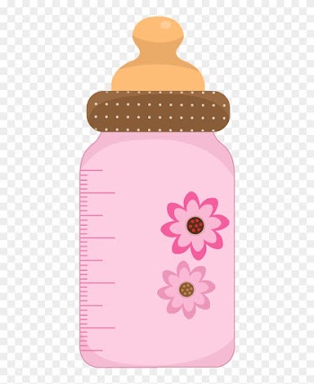 Diaper Baby Bottles Infant Baby Shower Clip Art - Pink Baby Bottle Clipart