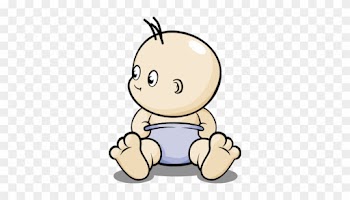 Diaper Clipart - Baby On Diaper Png