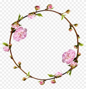 Diaries - Round Flower Frame Png