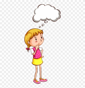 Dibujos Infantiles - Girl Thinking Cartoon