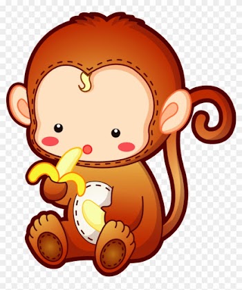 Dibujos Tiernos Png - Baby Monkey Cute Cartoon