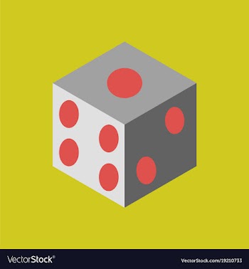 Dice flat design isolated dice casino gambling vector image