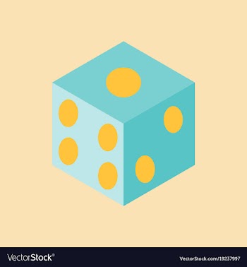 Dice flat design isolated dice casino gambling vector image