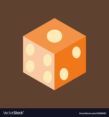 Dice flat design isolated dice casino gambling vector image