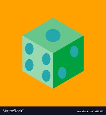 Dice flat design isolated dice casino gambling vector image