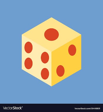 Dice flat design isolated dice casino gambling vector image