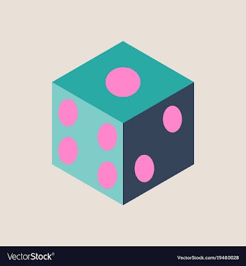 Dice flat design isolated dice casino gambling vector image