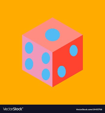 Dice flat design isolated dice casino gambling vector image