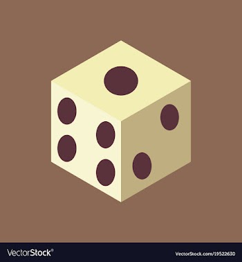 Dice flat design isolated dice casino gambling vector image