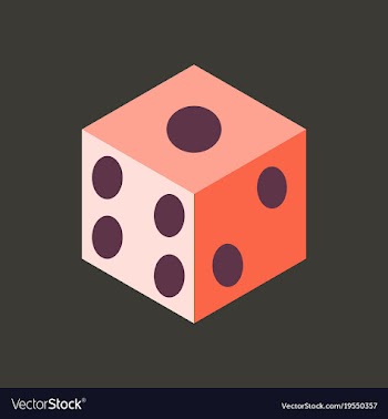 Dice flat design isolated dice casino gambling vector image