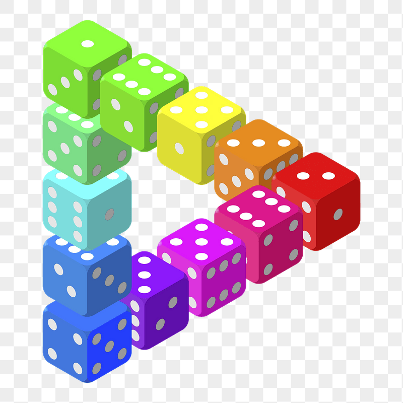 Dice illusion png sticker illustration, | Free PNG - rawpixel