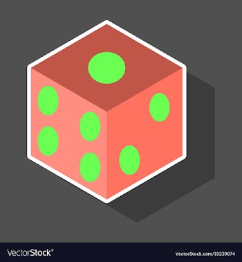 Dice sticker design isolated dice casino gambling vector image