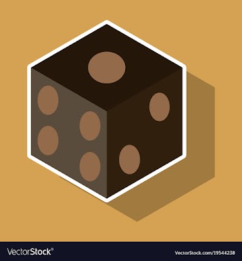 Dice sticker design isolated dice casino gambling vector image