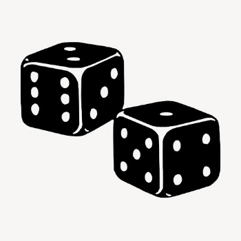 Dices collage element, object illustration | Free PSD - rawpixel