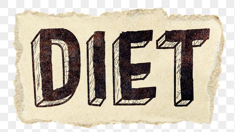 Diet png word sticker typography, | Free PNG - rawpixel